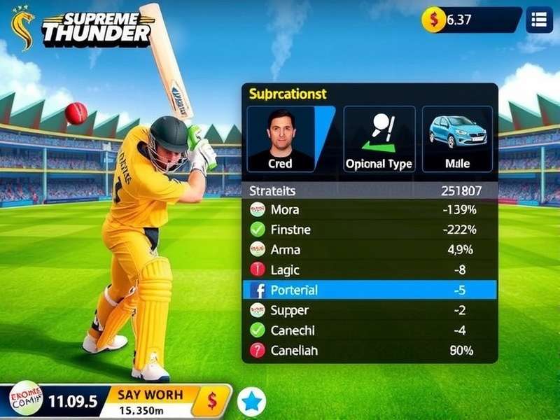 Cricket Supreme Thunder gameplay screenshot